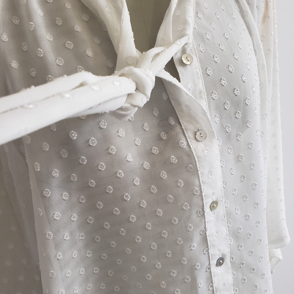 H&M oversized button up sheer blouse - Picture 4 of 9